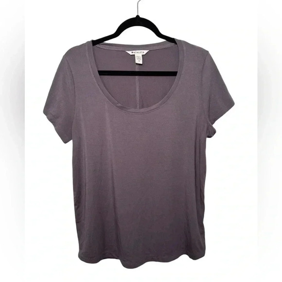 Athleta Tops - Athleta Stratus II Tee Dusk Violet Athletic Comfy Size Medium